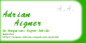 adrian aigner business card