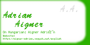 adrian aigner business card